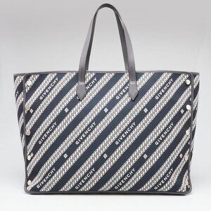 Givenchy Blue Jacquard Canvas Medium Bond Chain Tote Bag